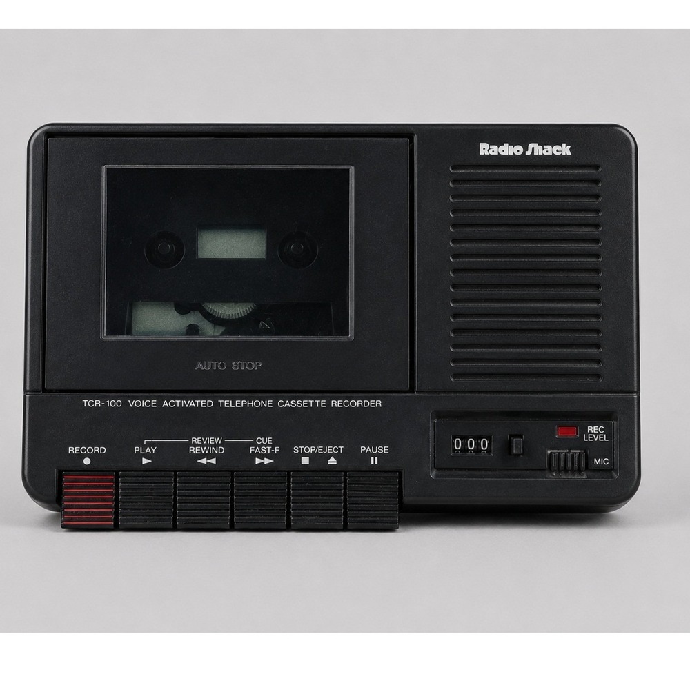 Vintage Radio Shack TCR-100‎ VOX Telephone Cassette Recorder 43-273 Tested